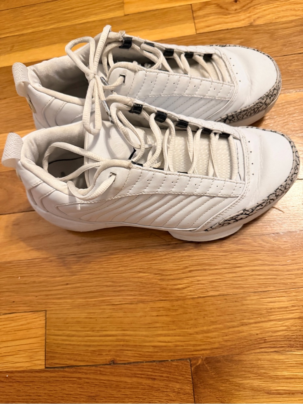 Jordan Men’s White Athletic Sneakers with Black Accent
